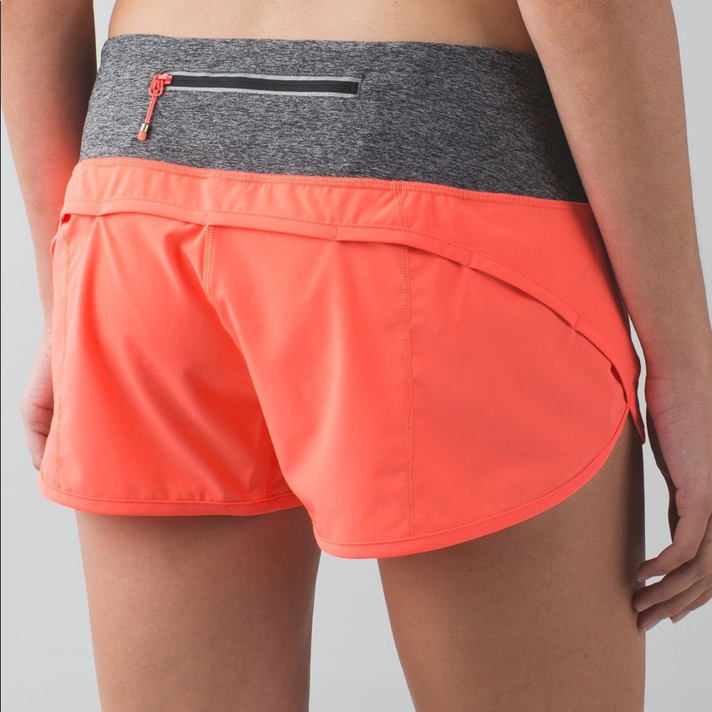 Lululemon Speed Short Grapefruit / Heathered Black